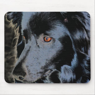 Alfombrilla De Ratón Cara negra Mousepad del border collie