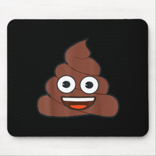 Alfombrilla De Ratón Cara sonriente amarilla feliz de caca de emoji ofi