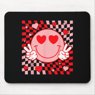 Alfombrilla De Ratón Cara sonriente de San Valentín linda con estampado