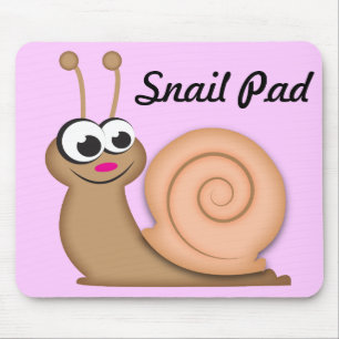 Alfombrilla De Ratón Caracol lindo del dibujo animado