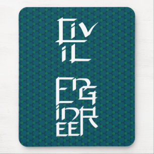 Alfombrilla De Ratón Carácter blanco de ingeniero civil