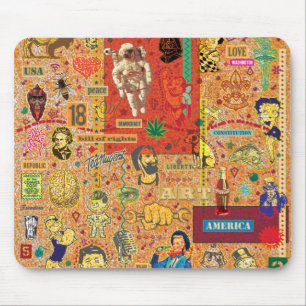 Alfombrilla De Ratón Carácter Collage-1 Mousepad