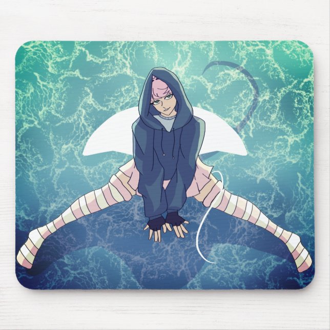 Alfombrilla De Ratón Carácter Manta Ray Anime Mousepad (Frente)