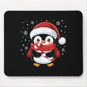 Alfombrilla De Ratón Caramelo de Navidad de Pingüino Invierno Niña B