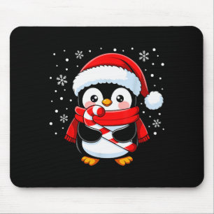 Alfombrilla De Ratón Caramelo de Navidad de Pingüino Invierno Niña Bebe
