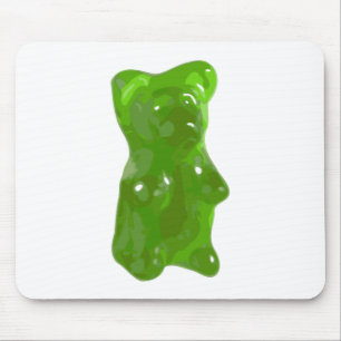 Alfombrilla De Ratón Caramelo gomoso verde del oso