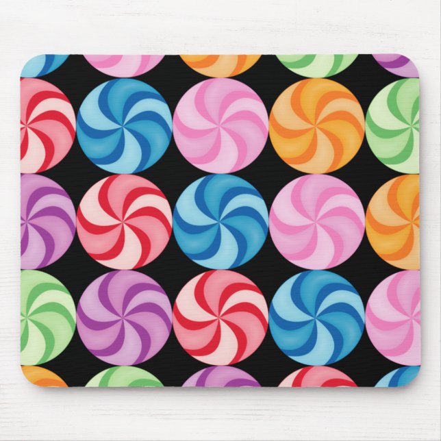 Alfombrilla De Ratón Caramelos Mousepad de Swirly (Frente)
