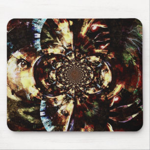 Alfombrilla De Ratón Caras fractales abstractas