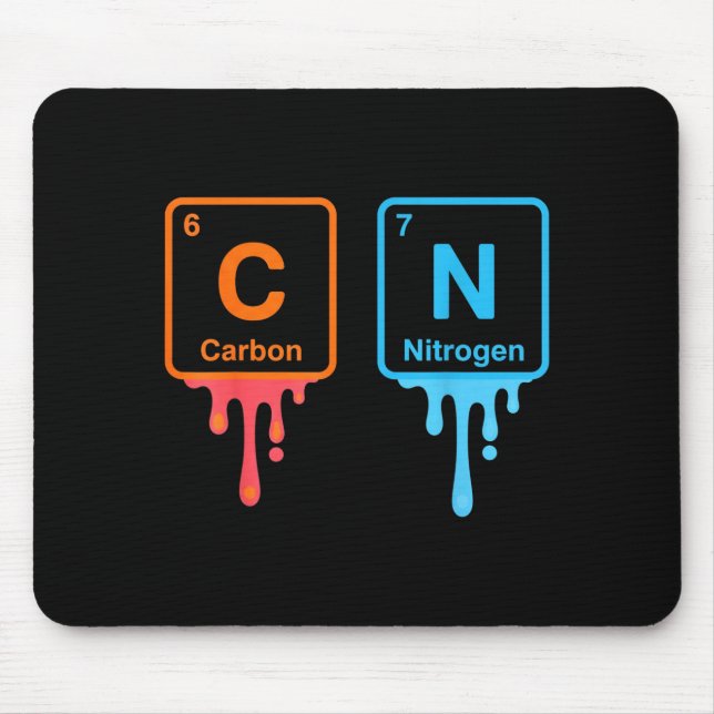 Alfombrilla De Ratón Carbon Nitrogen Science Design Fun Chemistry Lover (Frente)