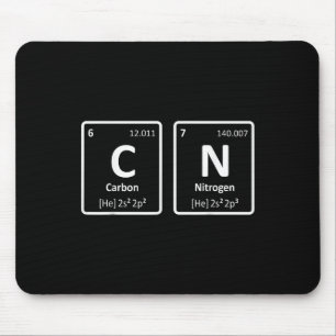 Alfombrilla De Ratón Carbono Nitrógeno 67 Divertido C N Tabla Periódica