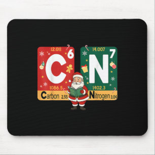 Alfombrilla De Ratón Carbono Nitrógeno Navidad 67 Divertido Ciencia San
