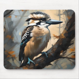 Alfombrilla De Ratón Carcajada encantadora: Kookaburra en pintura al ac