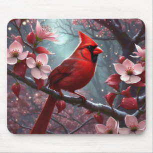 Alfombrilla De Ratón Cardenal en árbol de dogwood