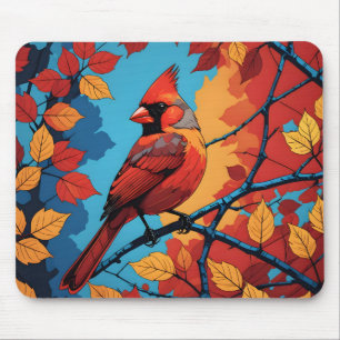 Alfombrilla De Ratón Cardenal en Otoño