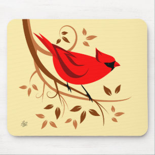 Alfombrilla De Ratón Cardenal rojo