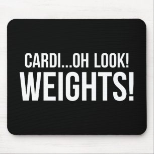 Alfombrilla De Ratón Cardio vs Weights - Divertido entrenamiento de gim