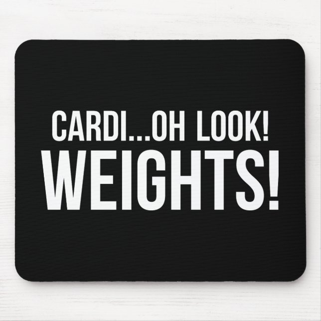 Alfombrilla De Ratón Cardio vs Weights - Divertido entrenamiento de gim (Frente)