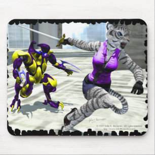 Alfombrilla De Ratón Cargando Mousepad de tigres