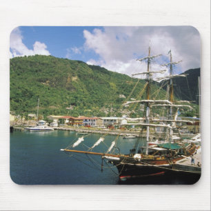 Alfombrilla De Ratón Caribe, Santa Lucía, Soufriere. Barcos en