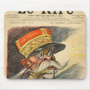 Alfombrilla De Ratón Caricatura de general Zurlinden