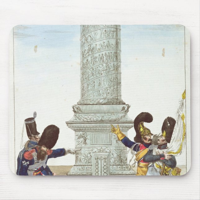 Alfombrilla De Ratón caricatura de soldados en el Colonne Vendome (Frente)