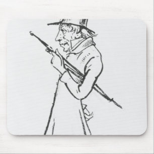 Alfombrilla De Ratón Caricatura de Soren Aabye Kierkegaard