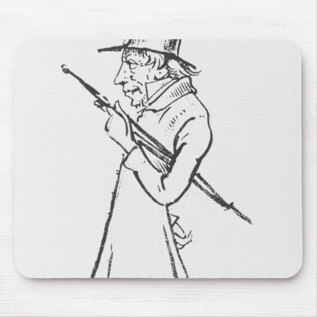 Alfombrilla De Ratón Caricatura de Soren Aabye Kierkegaard (Frente)