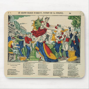 Alfombrilla De Ratón Caricatura del demonio del dinero, 1860