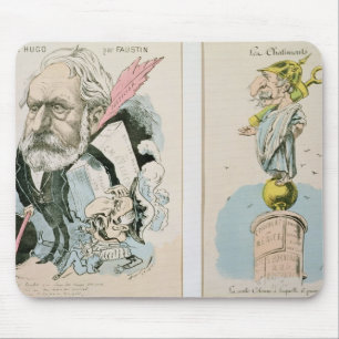 Alfombrilla De Ratón Caricaturas de Victor Hugo y de Napoleon III