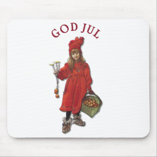 Alfombrilla De Ratón Carl Larsson Brita como Iduna dice Dios Jul