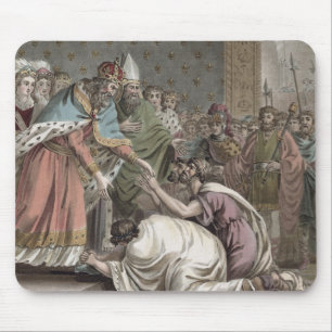 Alfombrilla De Ratón Carlomagno (742-814) recibe a los embajadores para