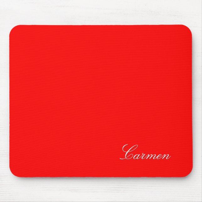 Alfombrilla De Ratón Carmen - personalizar con tu nombre - Rojo (Frente)