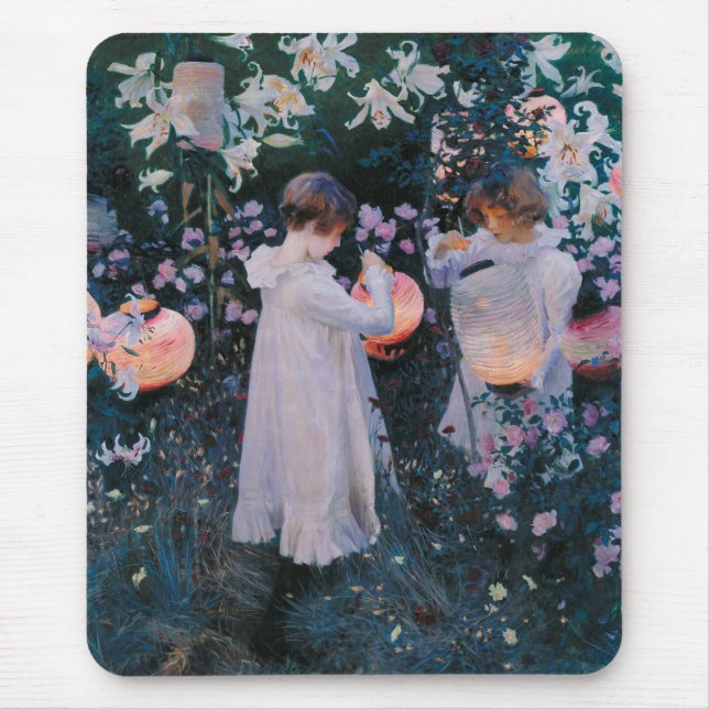 Alfombrilla De Ratón Carnación, Lily, Lily, Rosa (John Singer Sargent) (Frente)