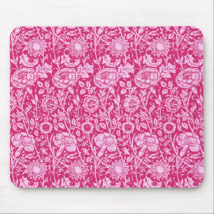 Alfombrilla De Ratón Carnación modernista Damasco, rosa de Fuchsia