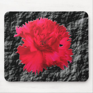 Alfombrilla De Ratón Carnación Roja Floral Fantasía Mousepad