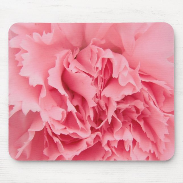 Alfombrilla De Ratón Carnación rosa Mousepad arriba cerca (Frente)