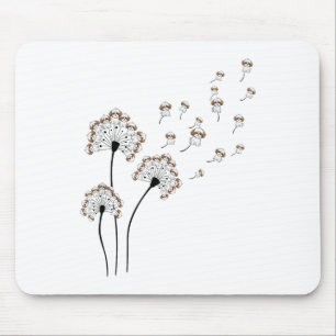 Alfombrilla De Ratón Carne de flores de Shih Tzu Cute Dandelion Shirt P