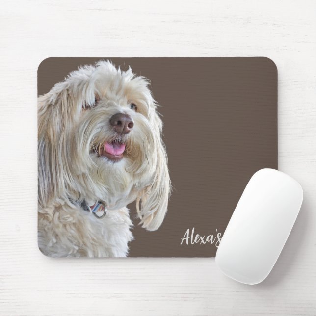 Alfombrilla De Ratón Carne de perro con nombre personalizado (Con ratón)