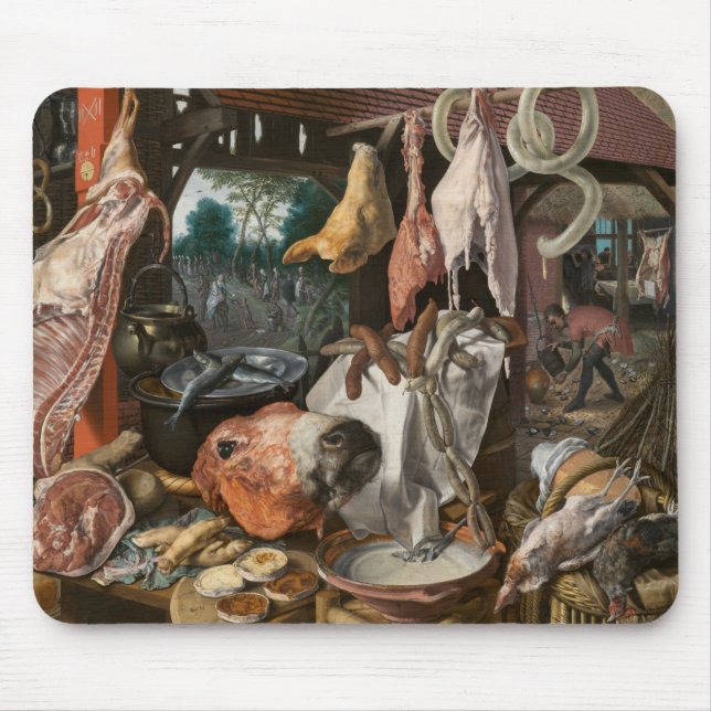 Alfombrilla De Ratón Carnicero (por Pieter Aertsen) (Frente)