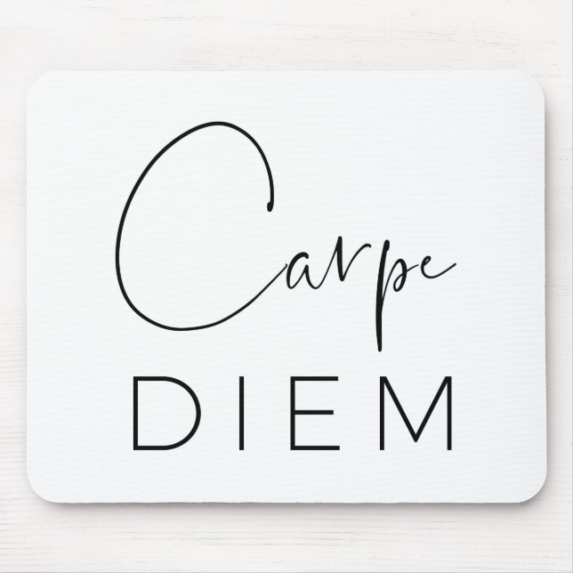 Alfombrilla De Ratón CARPE DIEM | Tipografía de guiones con letras de m (Frente)