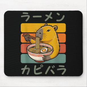 Alfombrilla De Ratón Carpincho Anime Gráfico Ramen Kawaii Japonés Vinta