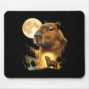 Alfombrilla De Ratón Carpincho aullando a la luna meme 90s animal