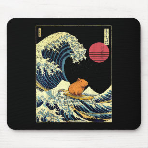 Alfombrilla De Ratón Carpincho japonés ola Kanagawa divertido surf anim