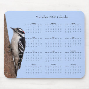 Alfombrilla De Ratón Carpintero Peludo en un Árbol – Calendario 2026