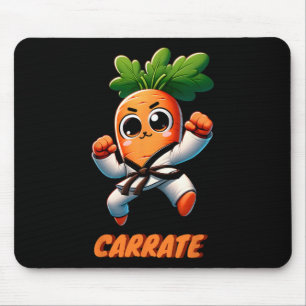 Alfombrilla De Ratón Carrate Karate Carrot Cute Y Funny Pun De Entrenam