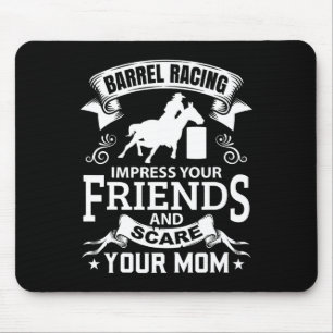 Alfombrilla De Ratón Carreras de barril Caballo de equitación Rider Rac