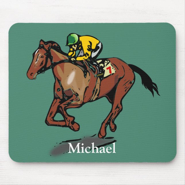 Alfombrilla De Ratón Carreras de caballo personalizada (Frente)