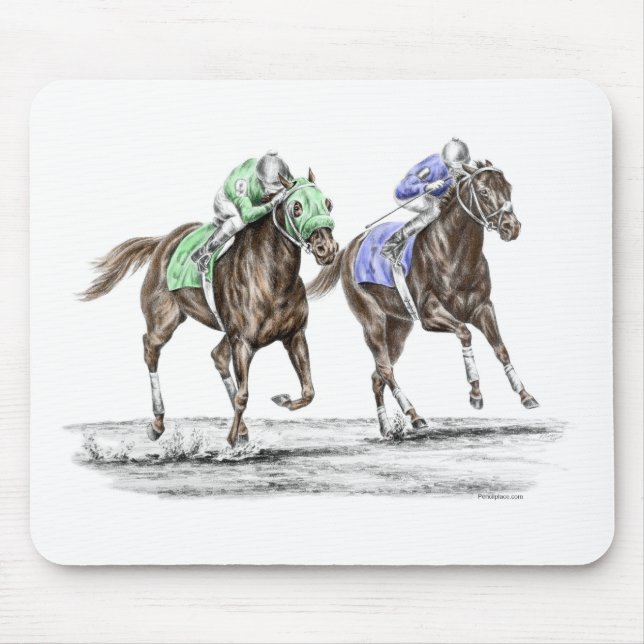 Alfombrilla De Ratón Carreras de caballos tosados (Frente)