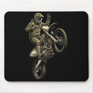 Alfombrilla De Ratón Carreras de motocross de bicicleta de tierra camuf