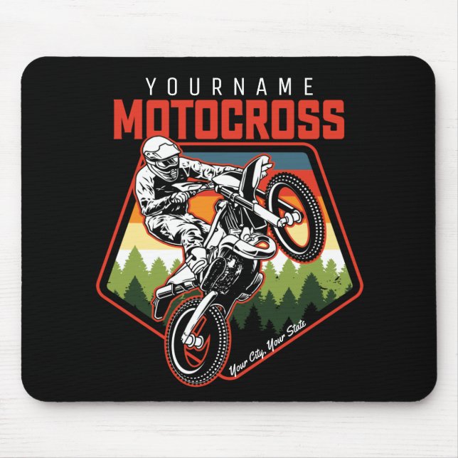 Alfombrilla De Ratón Carreras Motocross personalizada Dirt Bike Trail R (Frente)